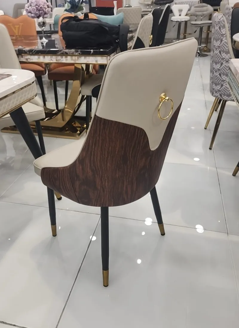 Upholstered Dining Chair with Ring Pull