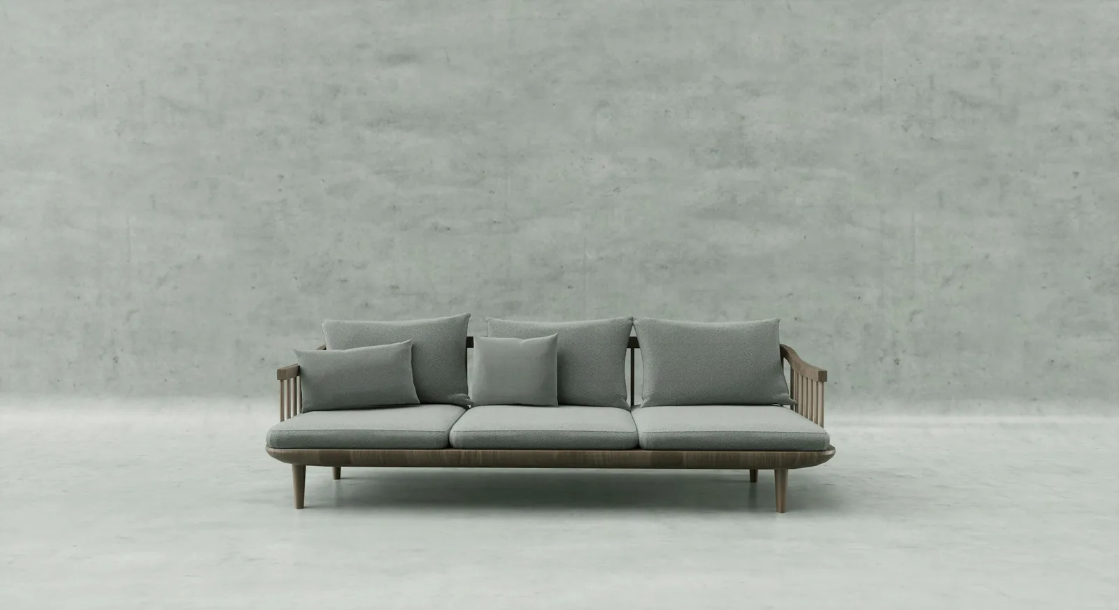 Teak Three-Seater Sofa